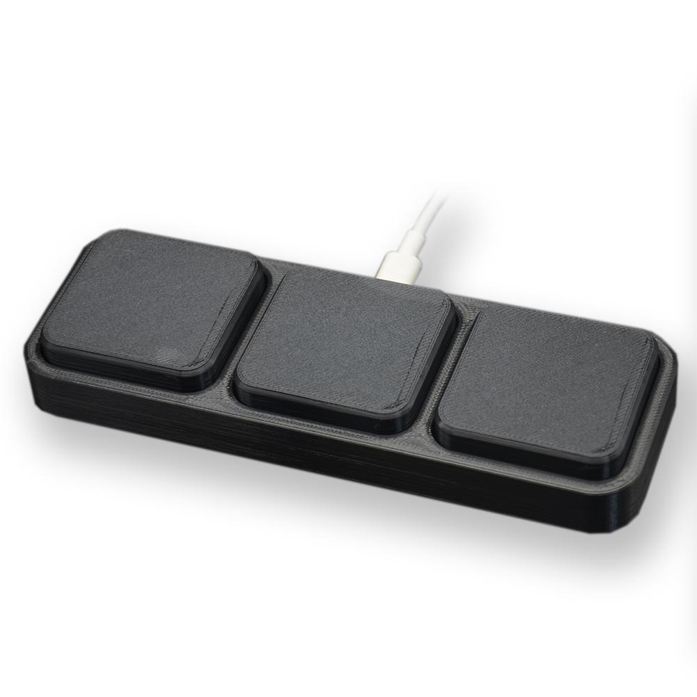 Oversized 3 Keys Custom Keyboard Copy Paste Cut Shortcut Keys Programming Macro Big Button Keypad Mini For Programmer Office