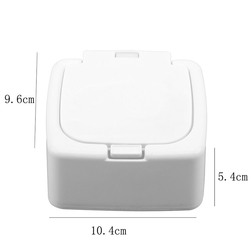 Plastic Round Makeup Organizer With Lid Cotton Pads Container Cotton Swab Makeup Cotton Pads Storage Boxes White Bins