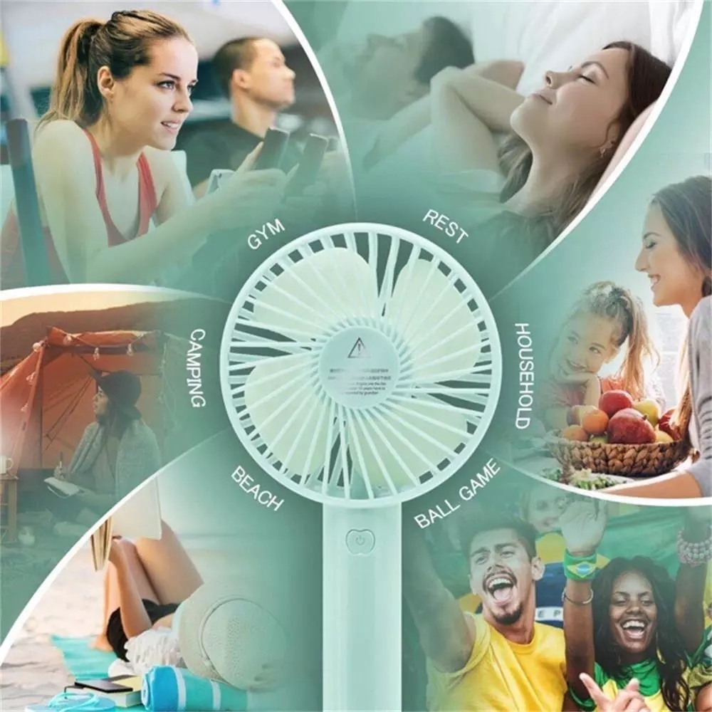 Handheld Usb Mini Fan Wind Power Ultrastille Handig Draagbare Handheld Oplaadbare Leuke Kleine Koelventilator Verstelbare