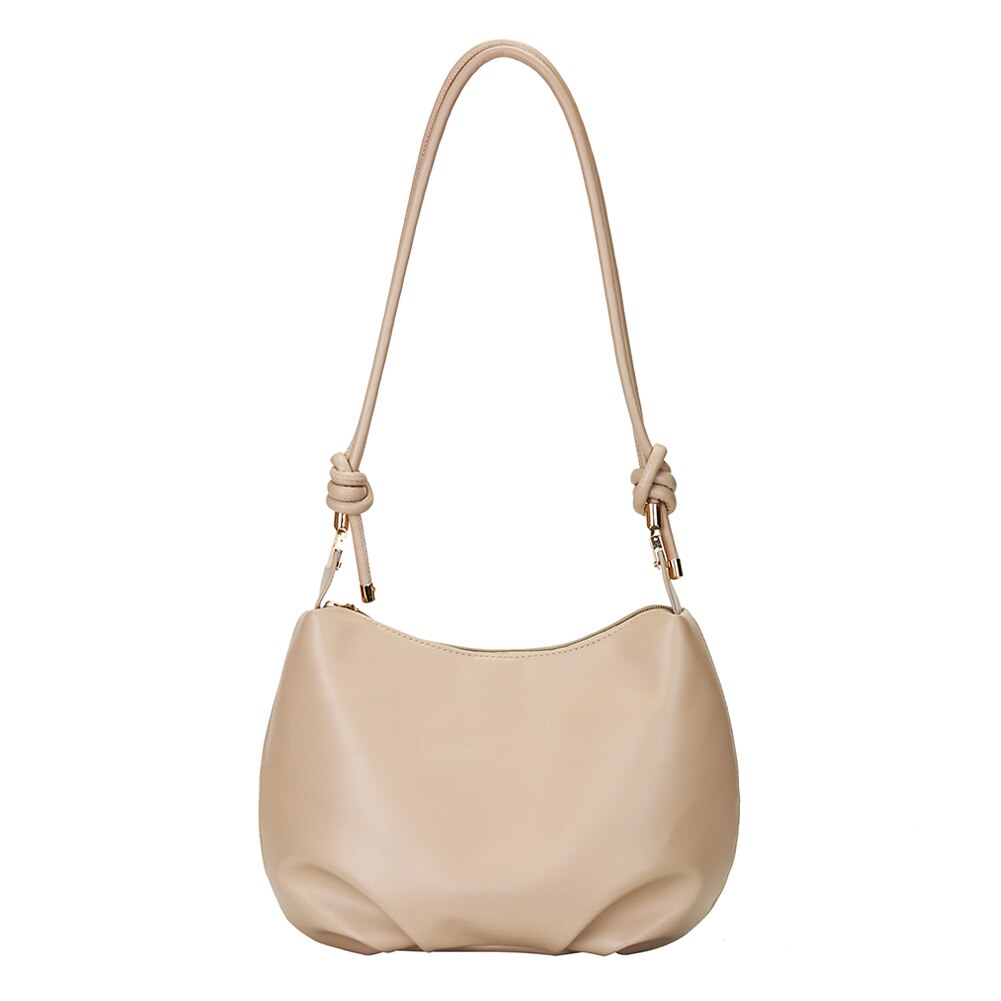 Frauen tasche PU leder Plissee wolke handtasche schulter unterarm tasche kette frauen tasche Crossbody schulter tasche Geldbörse: kamel