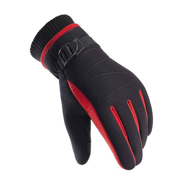 Winter Touchscreen Sneeuw Windstopper Handschoenen Warm Sneeuw Sport Thermische Skiën Handschoenen Outdoor Thicken Waterdichte Handschoen: Rood