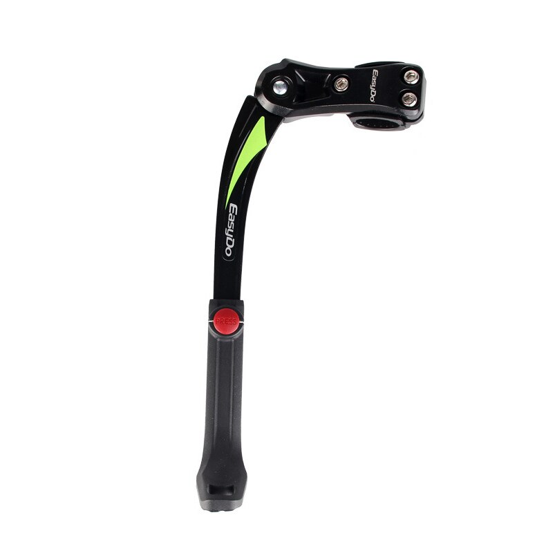 Adjustable Bicycle Kickstand Mountain Bike MTB Aluminum Side Rear Kick Stand Fit for 24 "-29" Mountain Bike Cycling Parts: Green