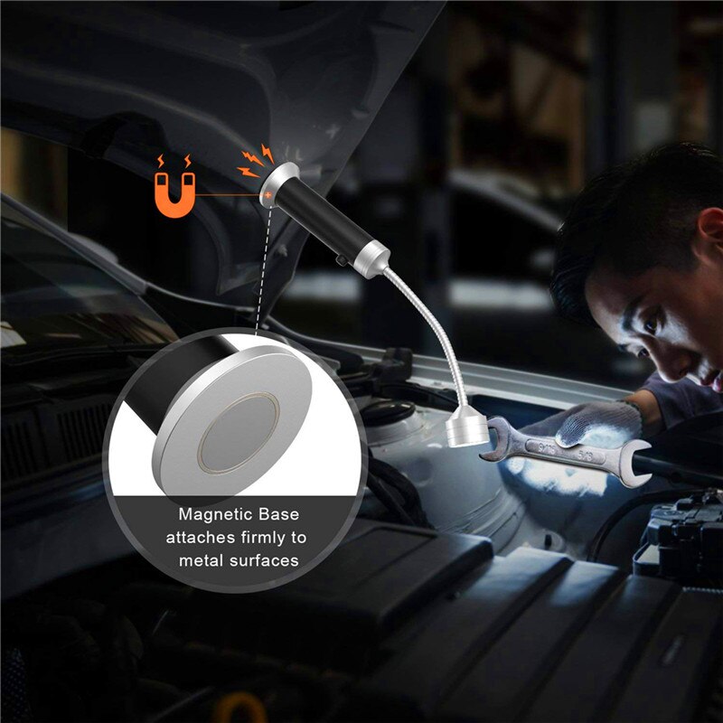 Lampe de poche LED pour Bbq, accessoires pour BBQ, éclairage d&#39;extérieur Super lumineux, Base magnétique, outils d&#39;éclairage pour Barbecue