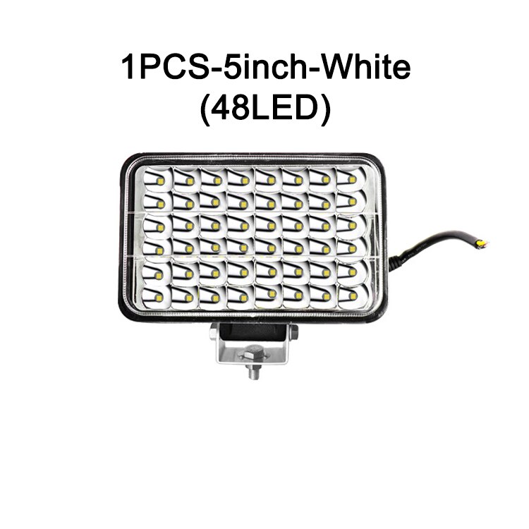 Nlpearl valopalkki/työkevyt kuorma-autot led työvalopalkki tulvapistevalo työvalot autoihin maastotraktori vene 4 x 4 12v 24v: 1 kpl -48 led -5in- valkoista