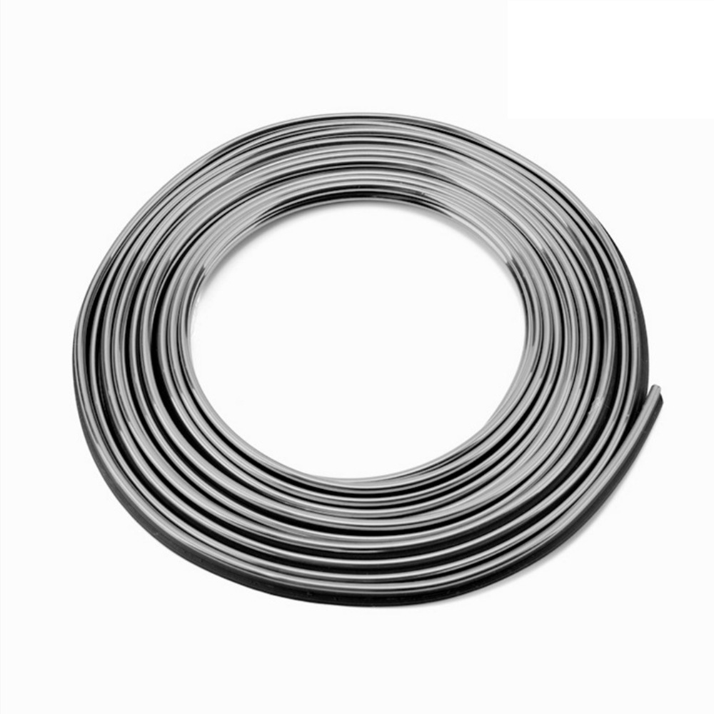 Universal 5m bil styling interiör dekorationsremsor gjutning trim instrumentpanel dörr kantskydd tillbehör auto exteriör delar: Silver-