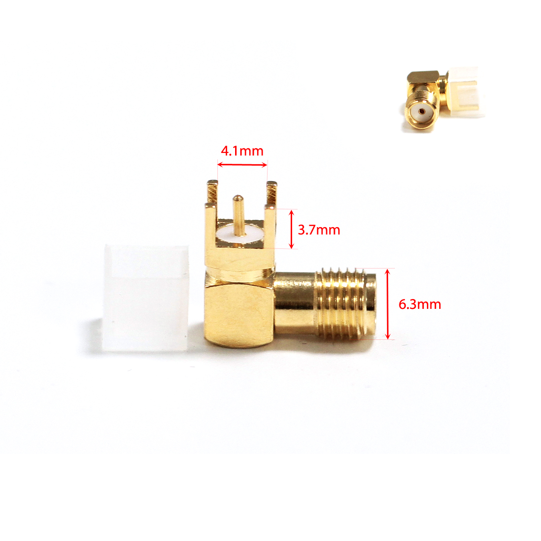 1pc Sma-buchse RF koax Modem Konverter Stecker PCB Berg Rechts Winkel Vergoldet