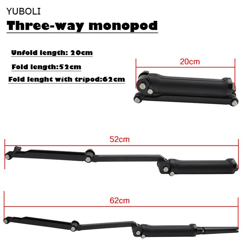 Go Pro 3-Way Pole Grip Draagbare Selfie Stok Statief Monopod Voor Gopro Hero 5/4 / 3 + Sjcam SJ4000 Sj5000x Xiaomi Yi 4K 4K Plus 2
