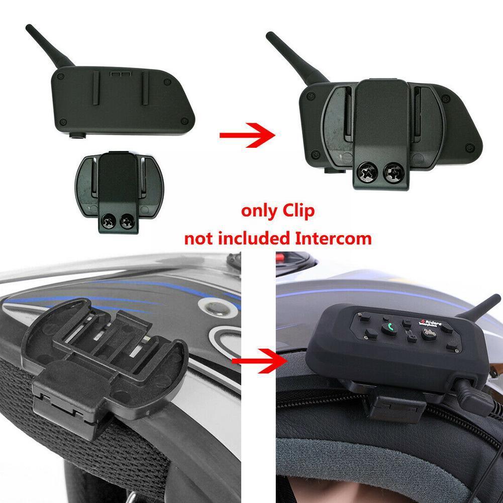 Lot De 2 Supports Pour Interphone Moto Bluetooth - Compatible V6 Et V4 - Clip De Montage Pratique - 5