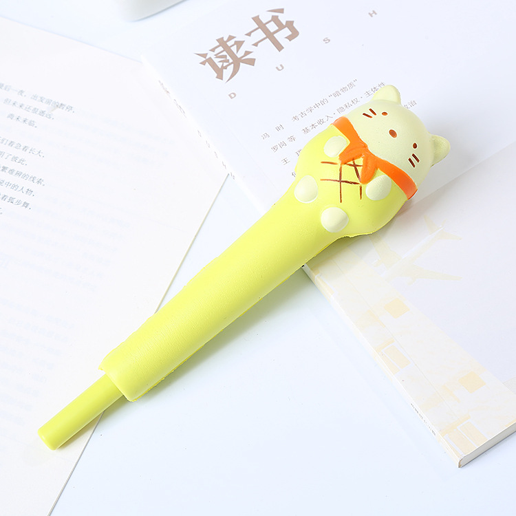 1Pcs Cute Soft Gel Pen Kawaii Decompression Pen Stationery Office School Supply Lovely Cartoon Pen Sponge Slow Rebound Gel Pen