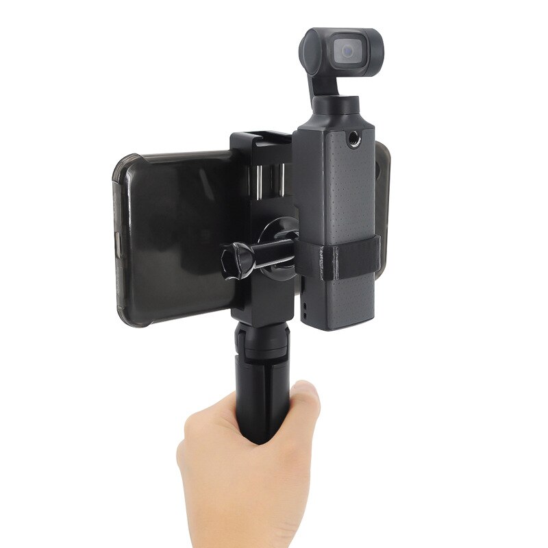 Handheld stativ halterung mit CNC telefon Clip Halfter halterung & LED-leuchten für FIMI Palme kamera gimbal zubehör Erweiterung Bausätze