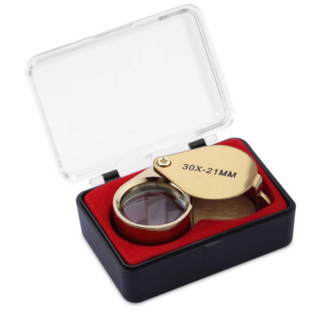 Lupa de joyería de diamante 10x-30x, herramienta de lupa de ojo, equipos de lupa, joyería de triplete