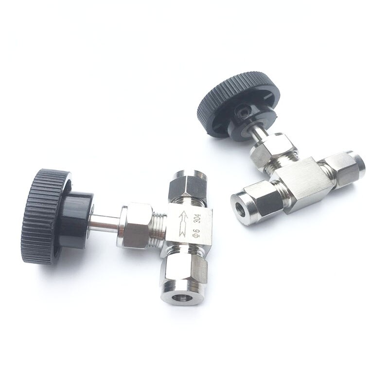 Hand valves Multiple SS304 Shut Off Valve Flow Control Hydraulic Water Needle Valve Compression Fitting 3mm-12mm 1/8''-1/2''