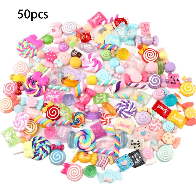 Diverse Resin Charms Gemengde Candy Sweets Olie Plaksteen Cabochon Kralen Voor Diy Scrapbooking Phonecase Ambachten
