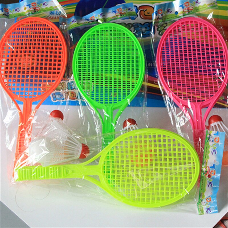 1 Paar Novelty Badminton Tennis Set Racket Ouder-Kind Sport Educatief Speelgoed Baby Sport Kid Baby Outdoor sport Willekeurige