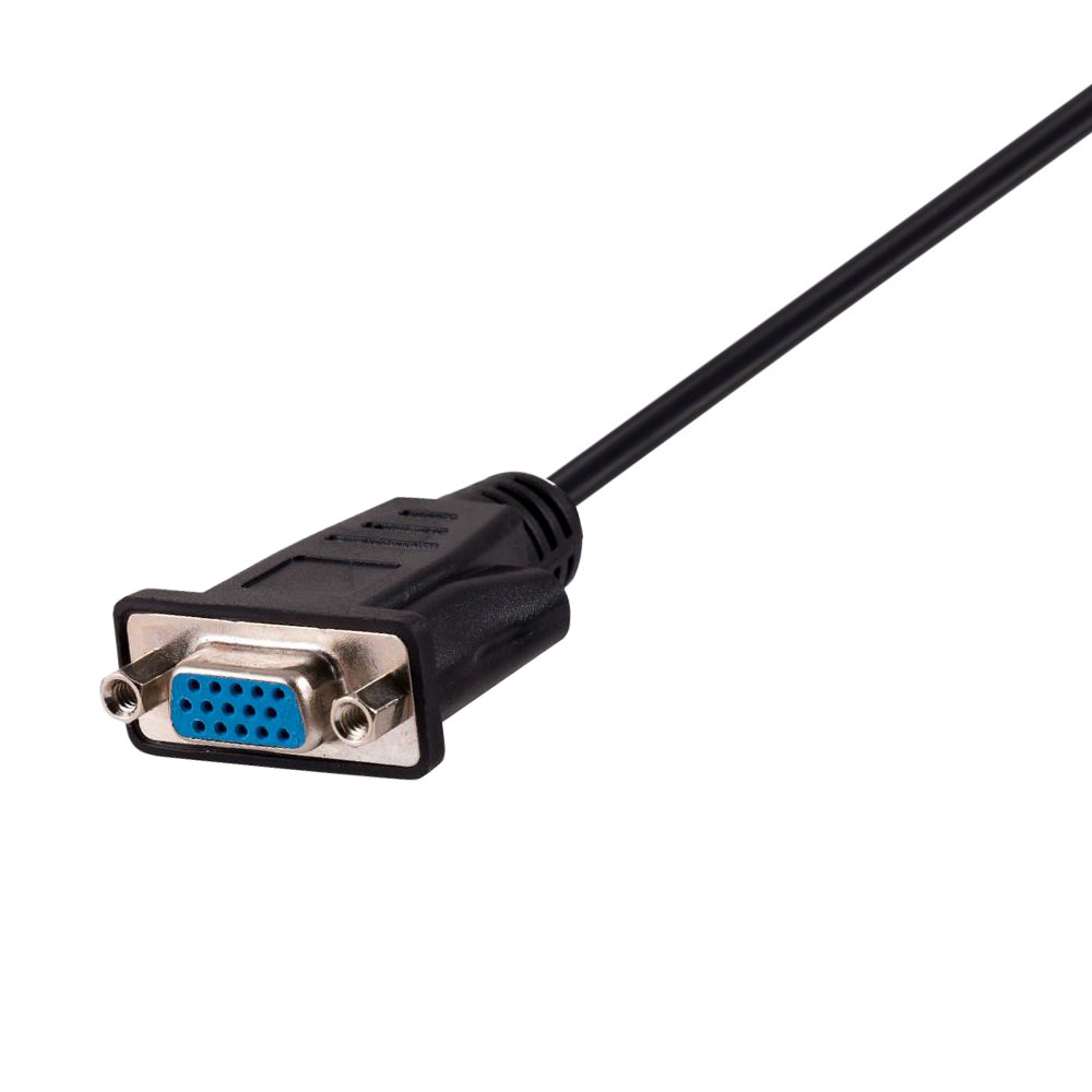 Cable de extensión VGA de 23CM, cable de extensión VGA corto hembra a VGA hembra, cable extensor VGA pasivo para Monitor de ordenador portátil