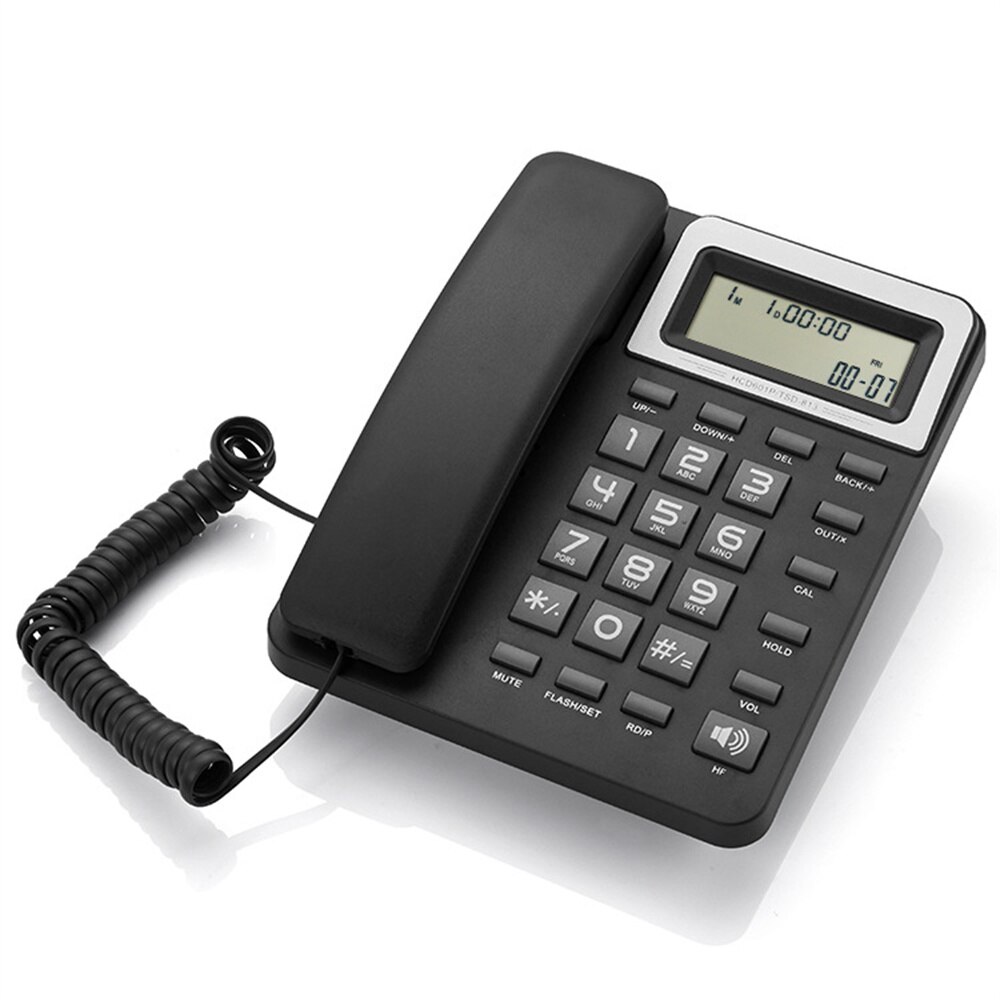FSK DTSK Landline Home Phone for Elderly Low Visio Group Amplified Big Button Landline Phones Loud Ringtone With LCD Display: Black