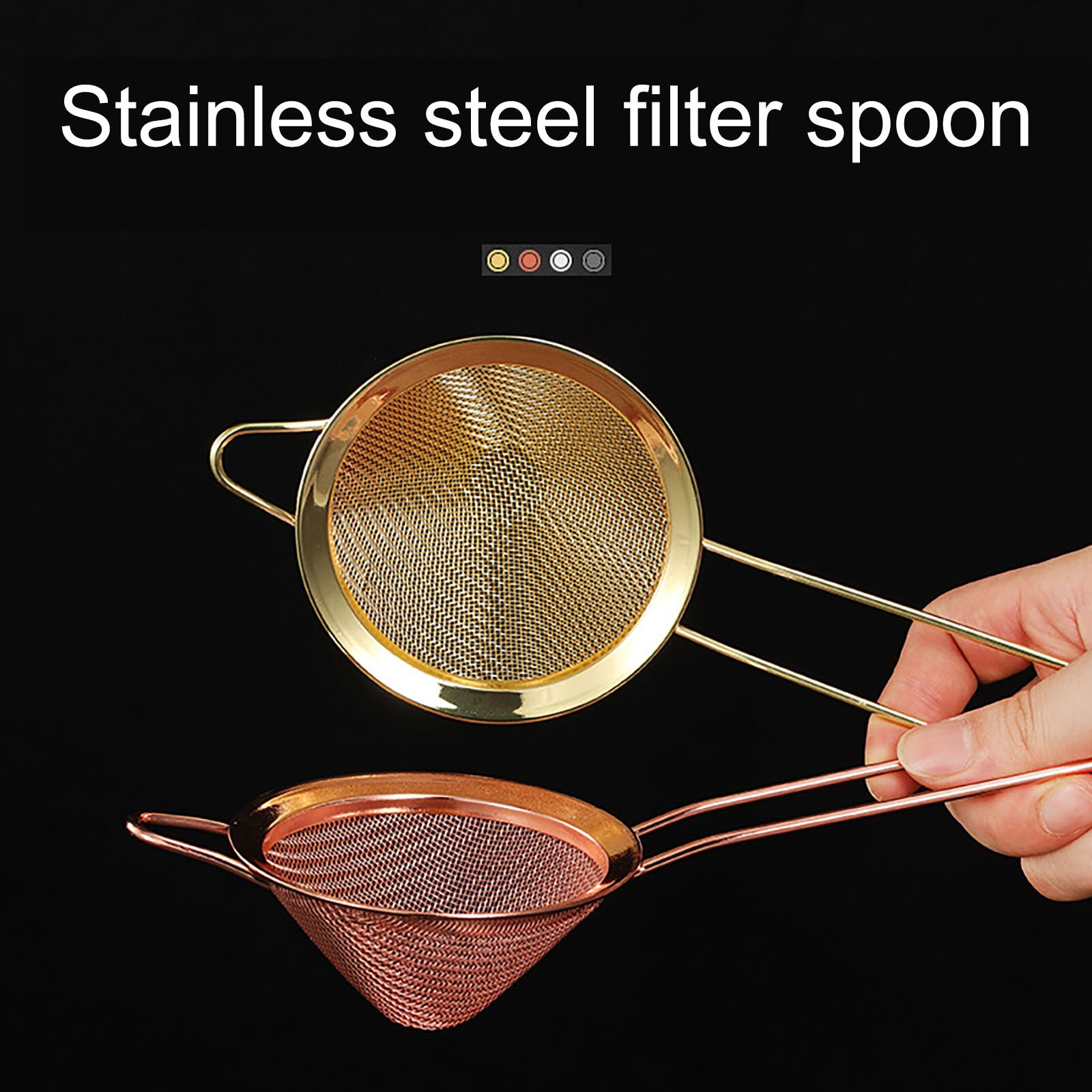 Stainless Steel Cocktail Bar Strainer Conical Mesh Strainer Kitchen Accessories Bartender Bar Tool Kitchen Accessories Gadgets