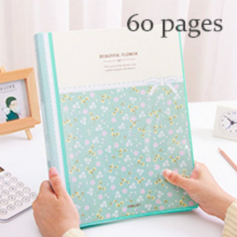 30/40/60 pagina's  a4 map tas waterdichte meerlaagse inleg documenten organizer tas papier opbergdoos muziekpartituur clip doos: 60 pagina's groen