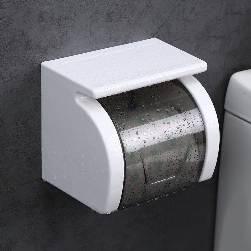 Waterproof Toilet Paper Holder Tissue Holder Roll Paper Holder Box Durable Bathroom Accessories Free punch SQ-5083