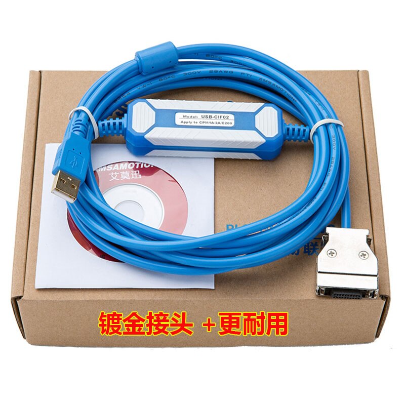 Compatible with CQM1-CIF02 programming cable suitable for CQM1/CPM1A/2A/CPM1 serial cable with LED indicator