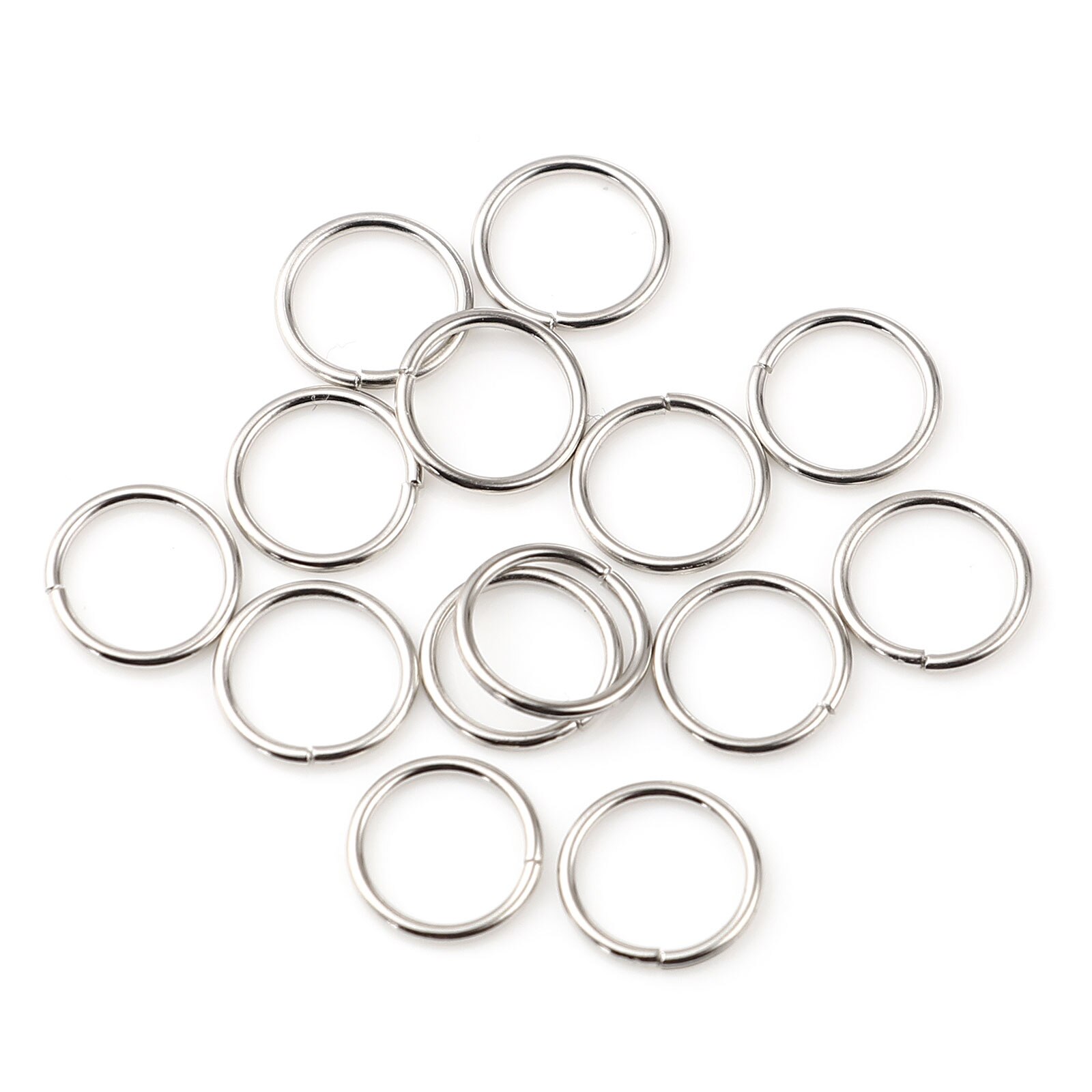 Anillos de salto abiertos de aleación de hierro multicolor de varios tamaños, anillos circulares para hacer joyas DIY, 3-12mm, , 200 unids/set