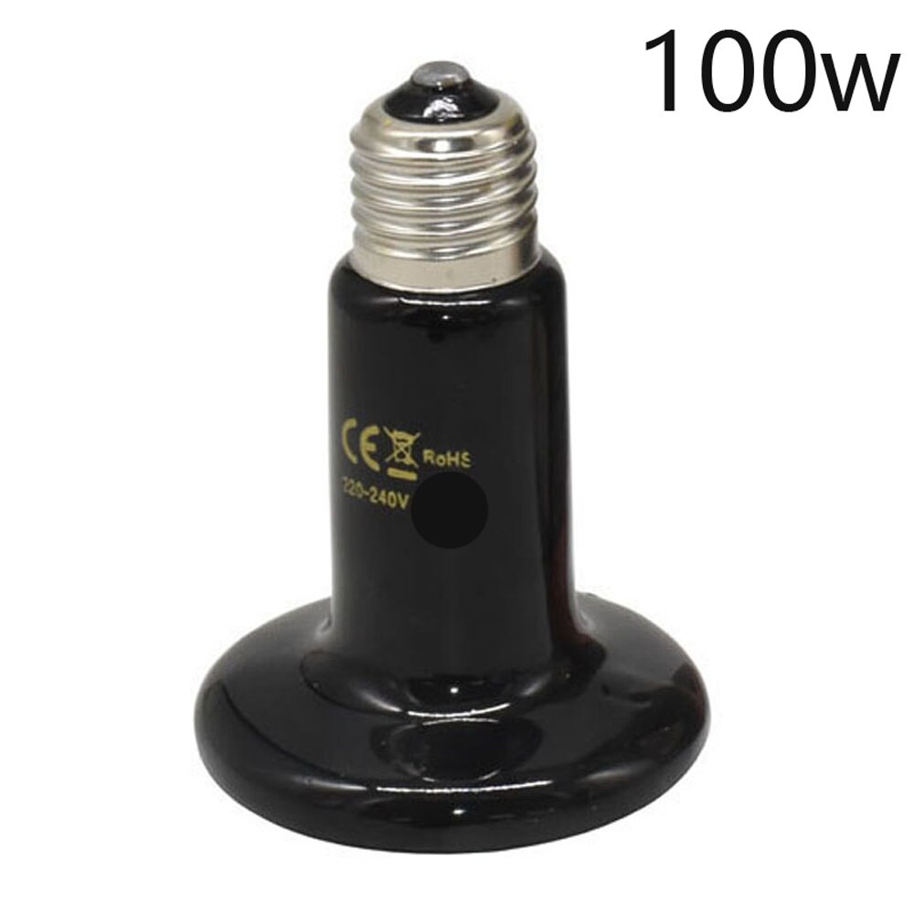 9 Pcs Ceramic 220V heating lamp Chick Tortoises Lizard Spider Pet heat lamp Hedgehog Reptile heater 25W-200W: 100W