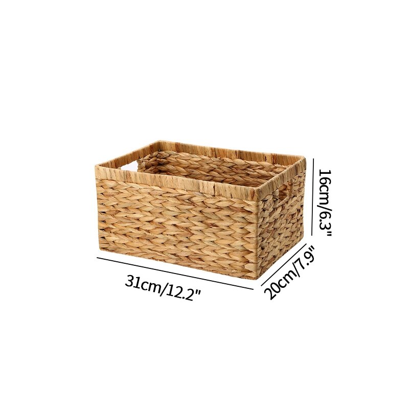 Woven Storage Baskets Laundry Basket Straw Rattan Closet Cabinet Storage Hamper Kitchen Sundries Organizer Clothes Toy Container: storage basket S