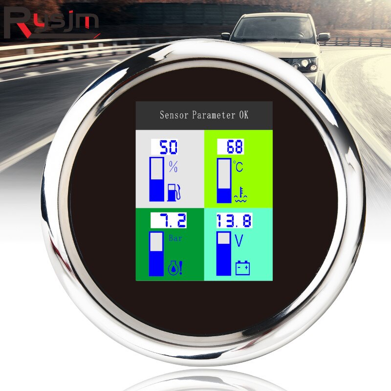 4 in 1 auto vene monitoimimittarit vene auton polttoainemittari veden lämpötila öljynpaine 0 ~ 10 bar volttimittari volttimittari