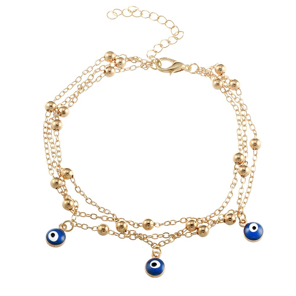 Colgante de Ojo Azul de , cadena de cuentas, adorno de pie, comercio exterior europeo y americano