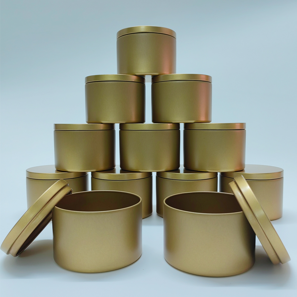 8oz 240ml Round Candle tins Empty Containers scented Candle Jars with lid Bulk for Candle Making Supplies Candy Tea Storage Box