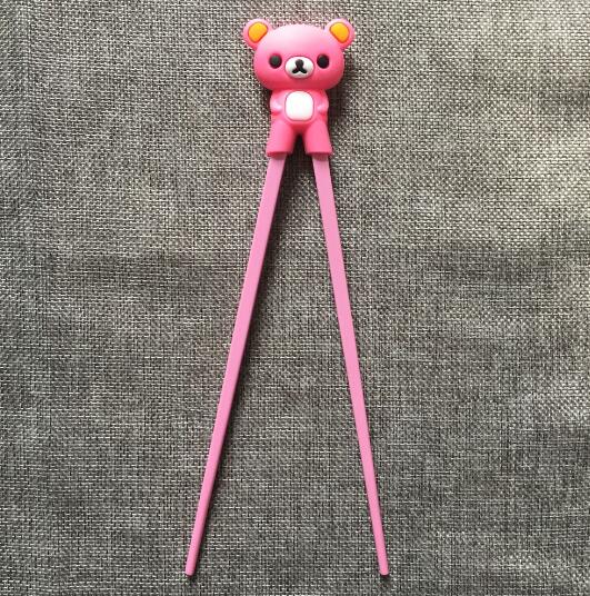 Palillos de entrenamiento y aprendizaje para niños, oso, Panda, gato, multicolor, palillo chino, para principiantes, 1 par