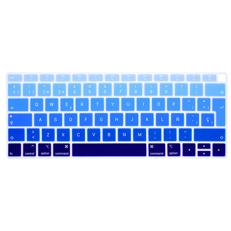 EU-Geben Sie Spanisch oder Chile Tastatur fallen Schutz für macbook Luft 13 tastatur abdeckung spanisch Modell A1932 Silikon schutzhülle Film: Blau