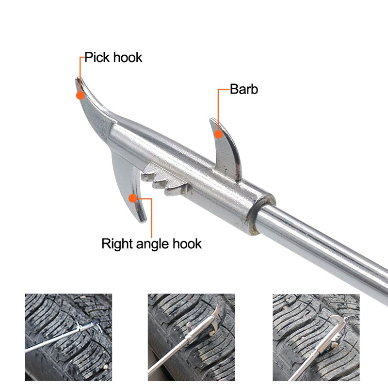 Car Tire Cleaner Groove Broken Stone Remover Tire Cleaning Hook Tire Cleaning Tool Car-styling Pick-Up Hook Tire