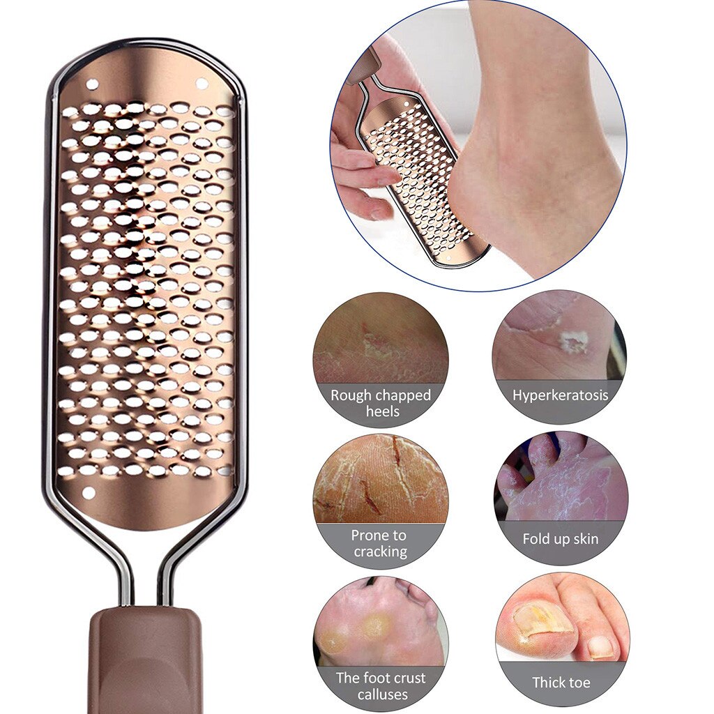 Pedicure Foot File Eelt Remover Rvs Voet Schraper Draagbare Grote