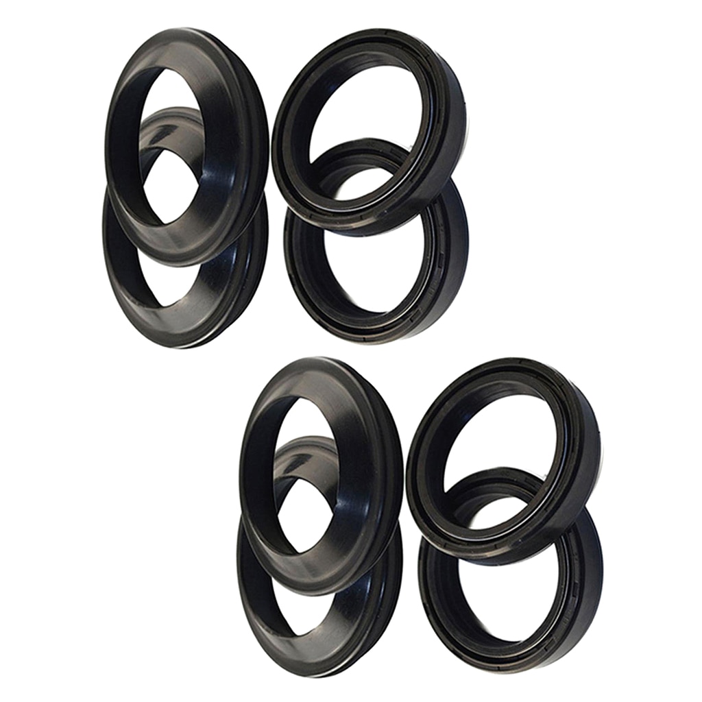 2 Set 41x54x11 Motorcycle Front Fork Damper Oil Seal And Dust Seal Kit