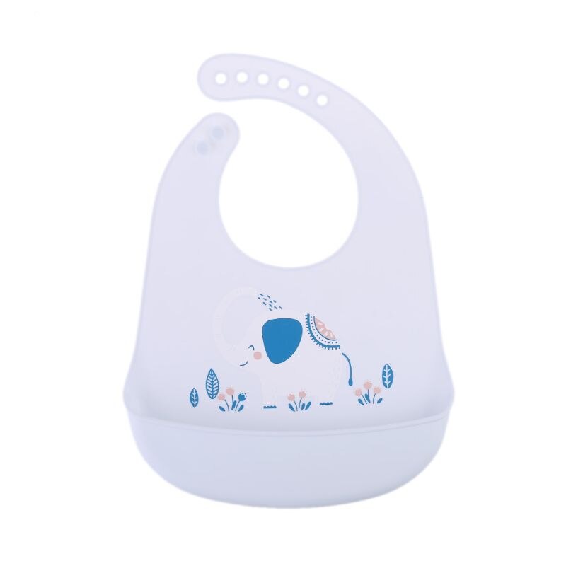 Bande dessinée réglable en bas âge bébé alimentation salive serviette enfants enfants imperméable Silicone bavoirs roter tissu 23GD