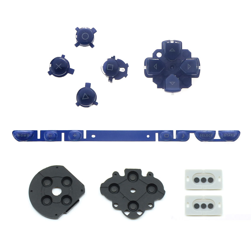 YuXi For PSP1000 Buttons Set D-Pad Rubber Conductive Pad Button For Sony PSP 1000 Console Game Accessories: Dark Blue