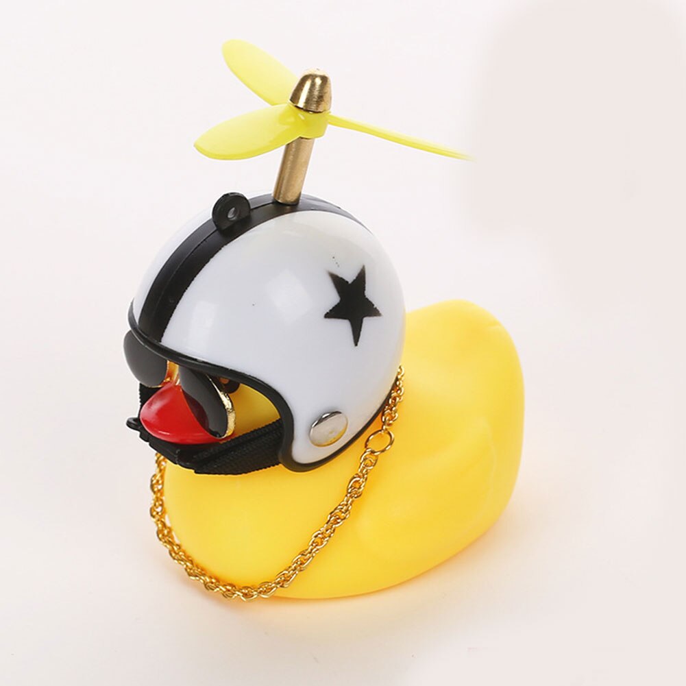 Kleine Gelbe Ente Auto Dekoration Windjacke Entlein mit Helm Auto Zubehör S66: Pentagramm Propeller