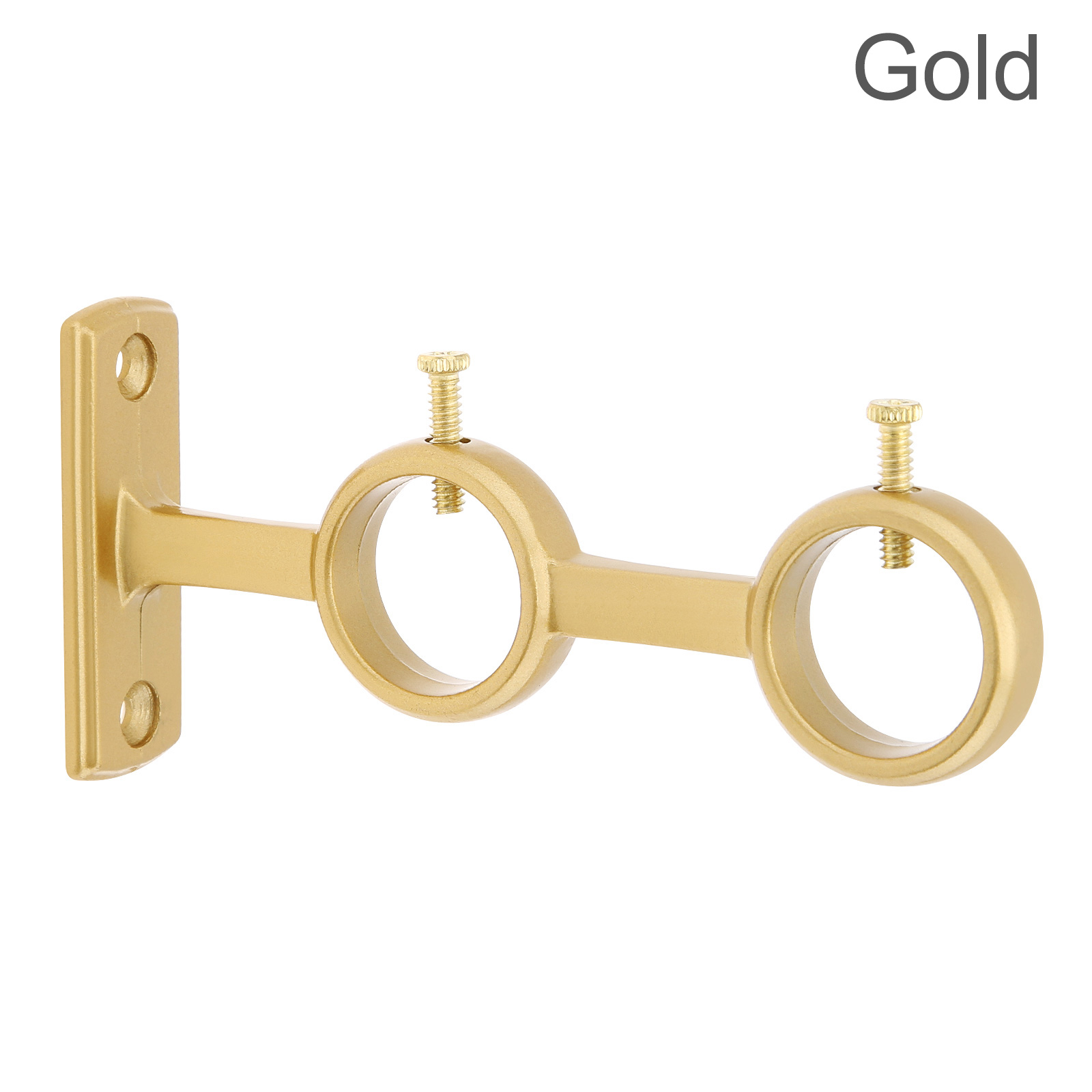 Support de tringle à rideau, 1 pièce, crochets de tringle à rideau à Double trou, Base en alliage d'aluminium, crochet épais pour chambre: MULTI