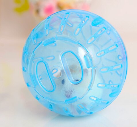 Plastikowe zwierzęta gryzonie myszy jogging zabawkowa piłka chomik szczur myszoskoczek ćwiczenia piłki zabawki: niebieski