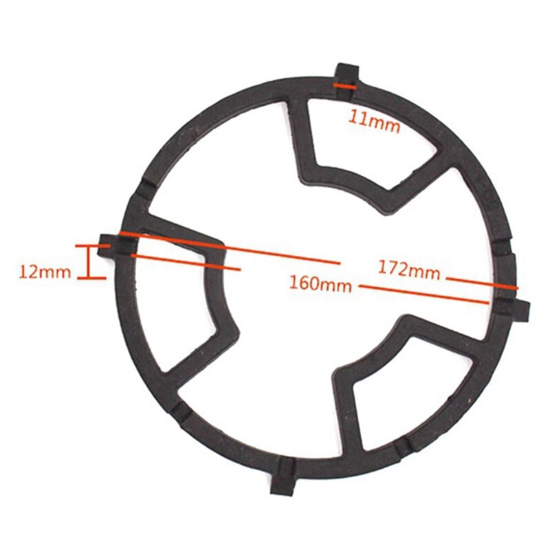 3 pièces en fonte Wok Pan Support Support Support pour brûleur cuisinière à gaz