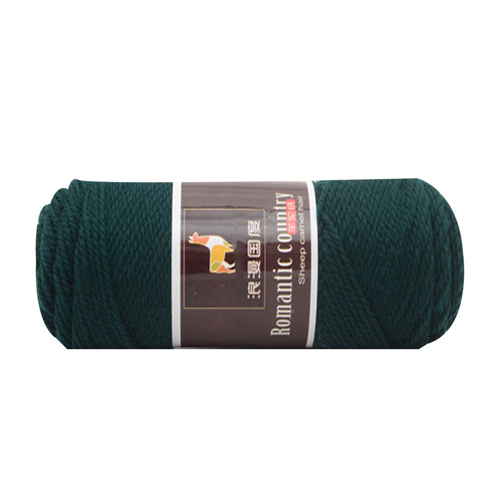 15 Colors Alpaca Wool Soft Crochet Worsted Yarn Thread For Knitting Scarves Gloves Hand Knitting Alpaca Wool: 15 dark green 