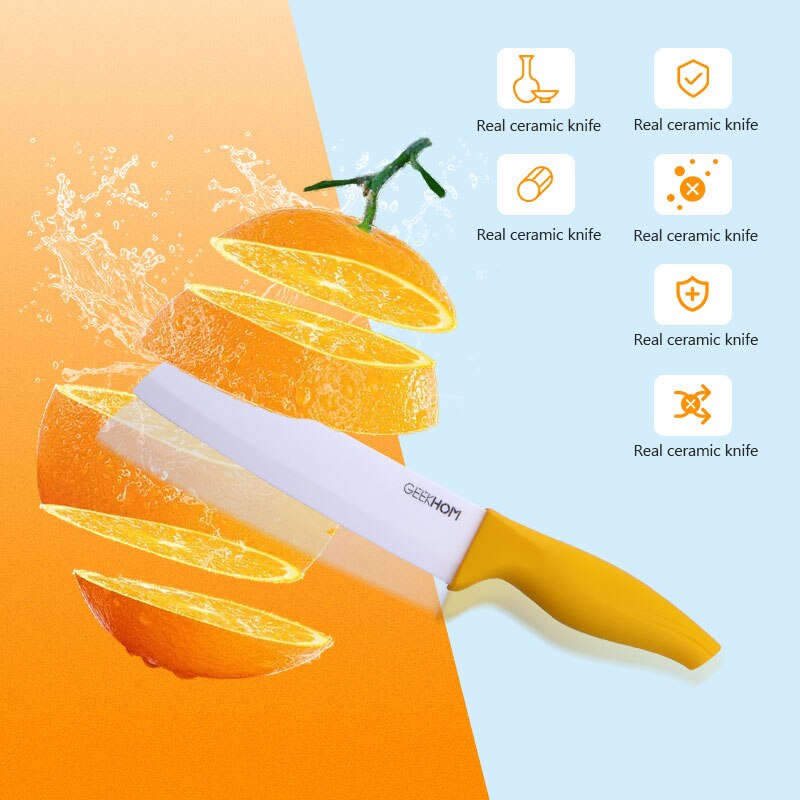 Kitchen Ceramic Knife Set 3 4 5 6 Inch Chef Kitchen Knives Cleaver Bread Utility Paring Slicing Cooking Knife Set