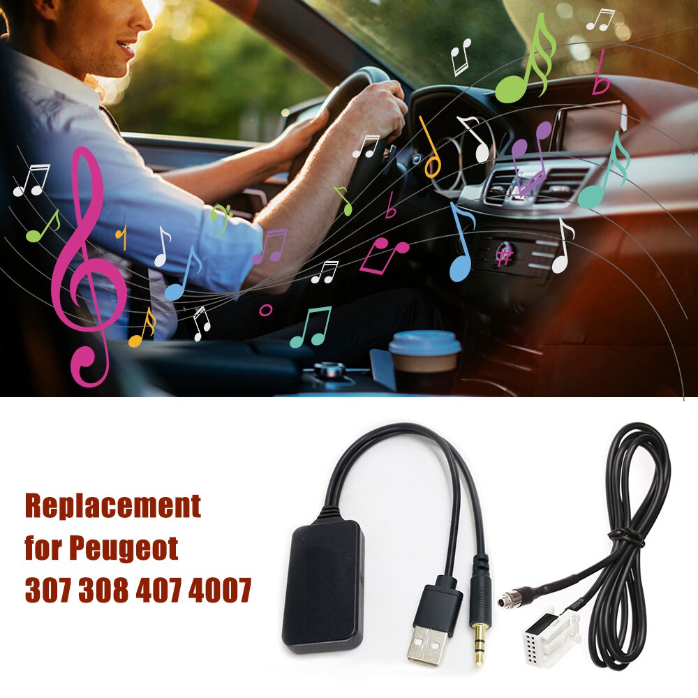 Adaptateur USB BT Aux RD4 pour voiture, câble Audio, pour Peugeot 307 308 407 4007