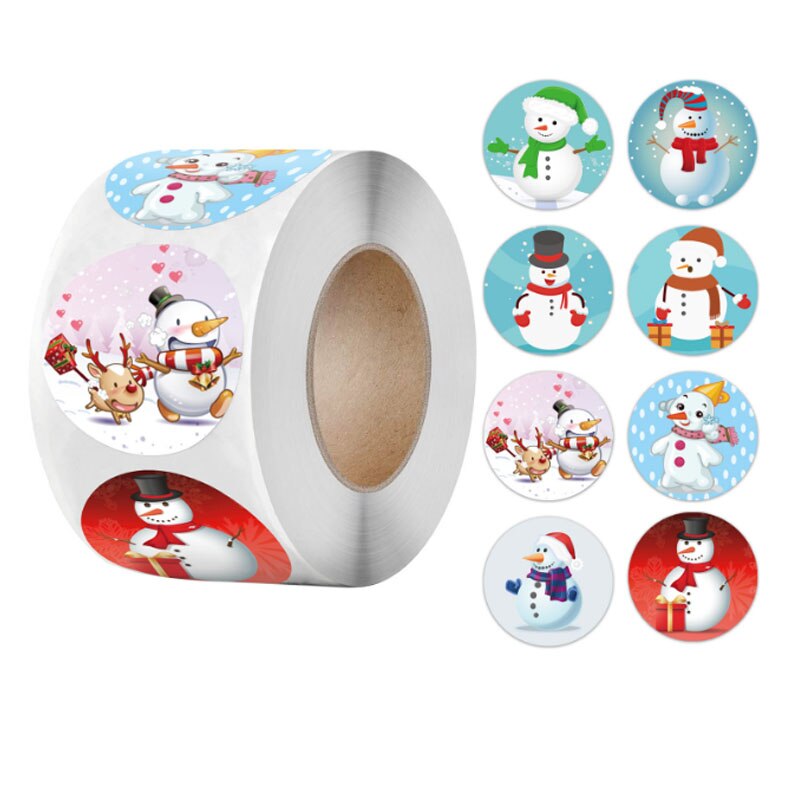 Merry Christmas DIY Handmade Sticker Package Thank You Label Sealing Stickers Party Festive Decor Supplies Children Adult: A9