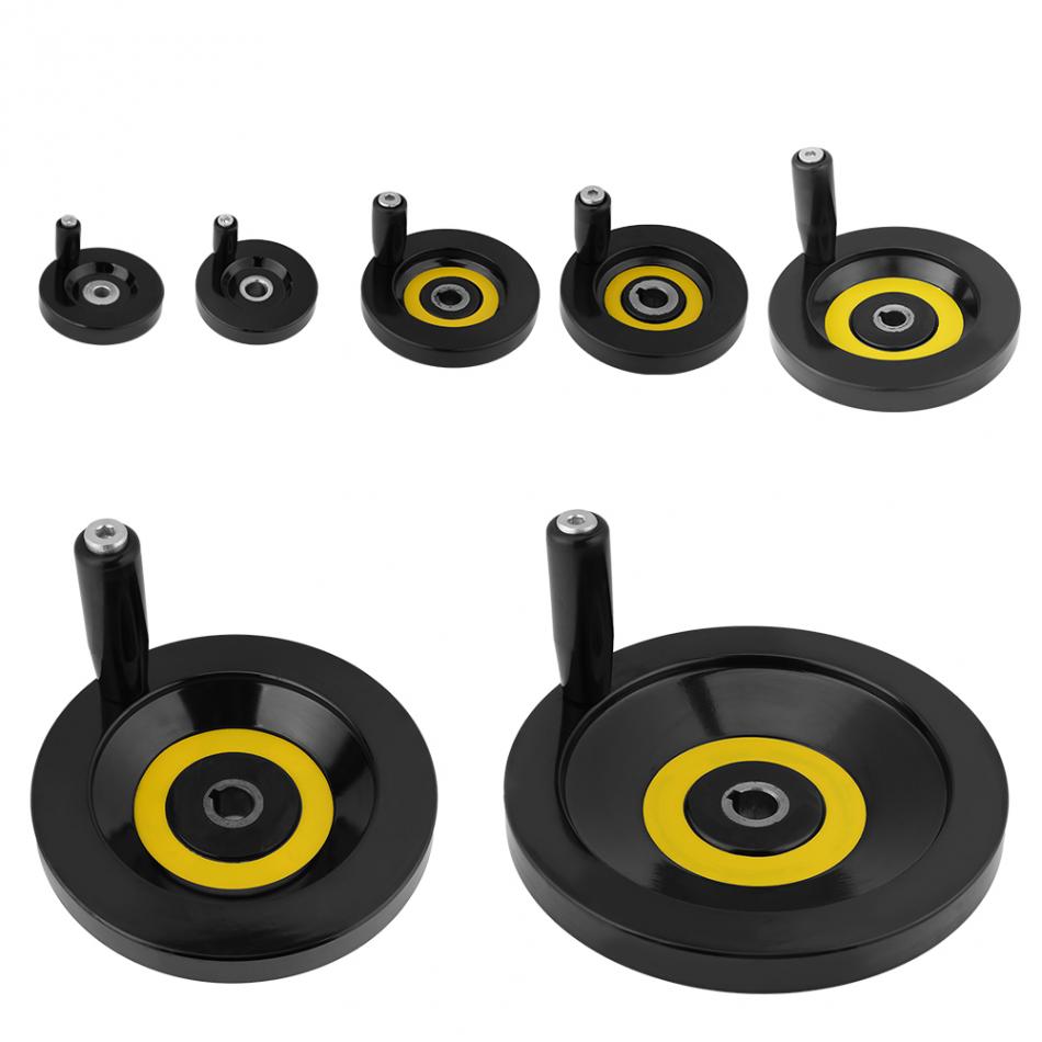 1 pcs Revolving Handle Hand Wheel Lathe Milling Machine Rear Ripple Hand Wheel With Revolving Handle 63mm 80mm 125mm 160mm 200mm
