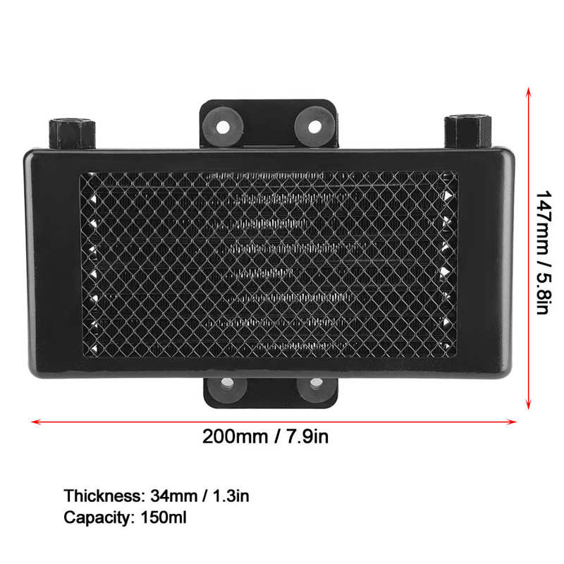 auto blanket auto heater car accesories Black Large Engine Oil Cooler Cooling Universal for 100‑ 250CC