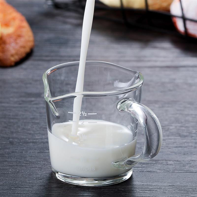 1Pc Glass Cup Espresso Cup Temperature Resistant Cup Measuring Cup Ounce Cup For Restaurant Cafe Coffee Home