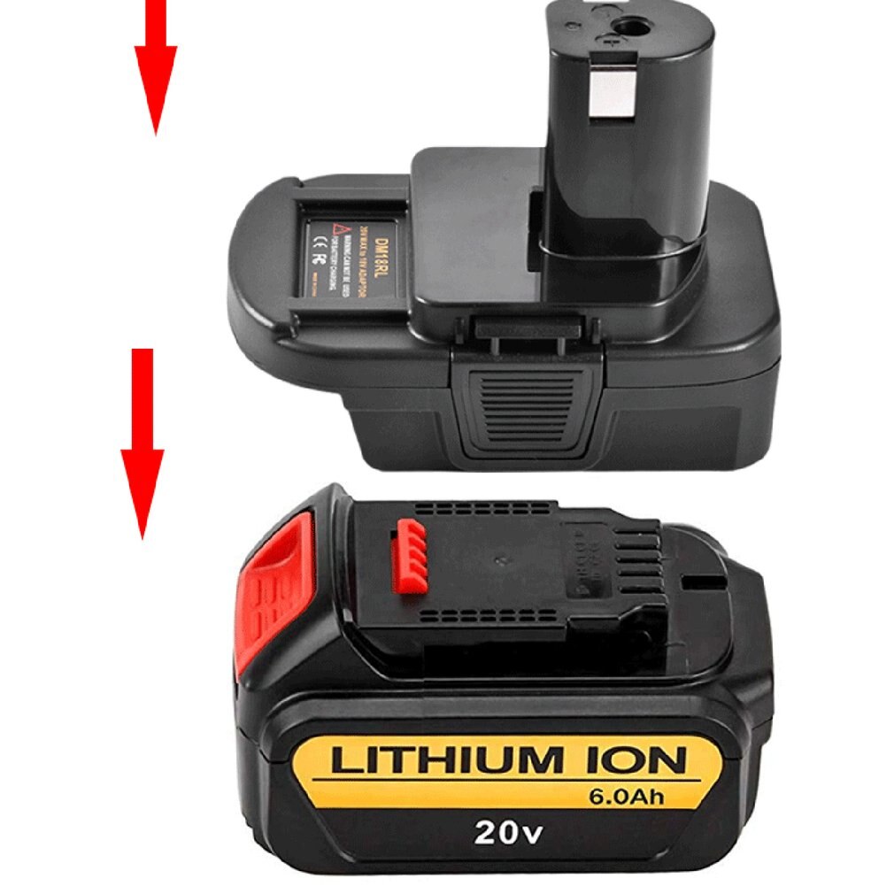 DM18RL Batterie Converter Adapter USB DM20ROB für RYOBI Konvertieren DEWALT 20V Milwaukee M18 zu 18V Batterie Adapter Kunststoff ONLENY