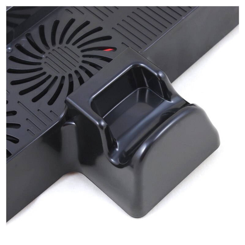 Estação de carregamento vertical 3 em 1, suporte para ventilador e ventoinha para xbox 360 slim preto